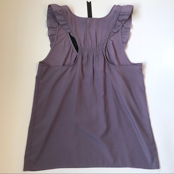 Purple Tank with Embroidered Black V-Neck - Small - Picture 3 of 3